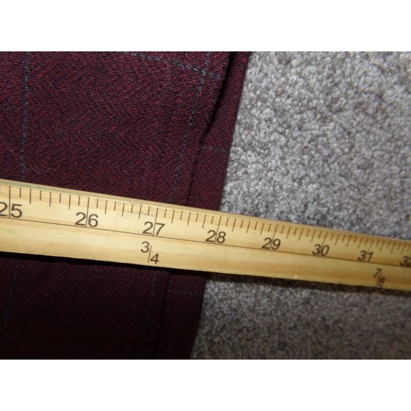 Men's Marc Edwards Casual Long Sleeve Two Button Collar Shirt Size L maroon - Picture 6 of 6